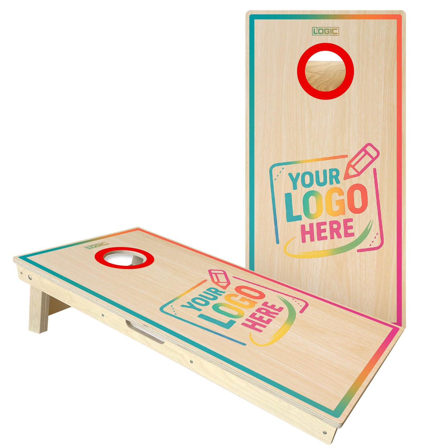 CUSTOM LOGO - Cornhole Boards - ACL ELITE & COMP stamped boards
