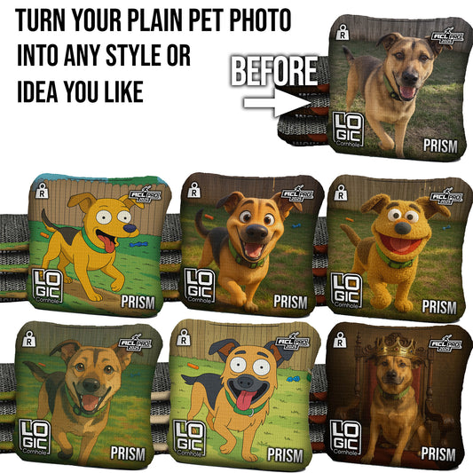 PET PHOTO CUSTOMIZER - ACL PRO and COMP Stamped Logic Bags - Pick your series (set of 4