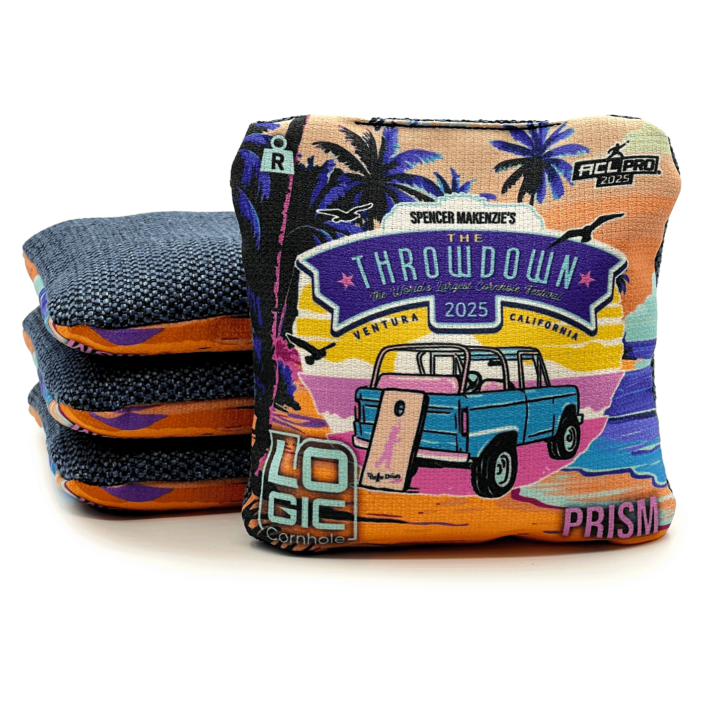 Retro Beach - PRISM - 5/9 Speeds - ACL PRO - Official 2025 Throw Down Cornhole Festival Bags