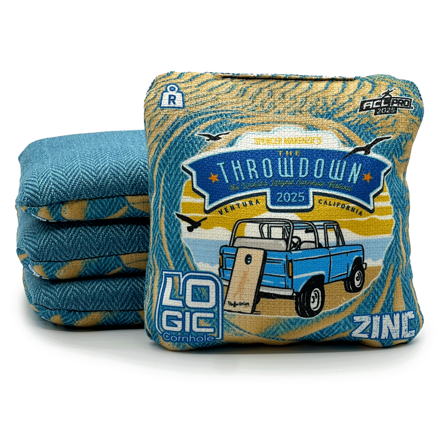 Teal Sand - ZINC - 4.5/9 Speeds - ACL PRO - Official 2025 Throw Down Cornhole Festival Bags