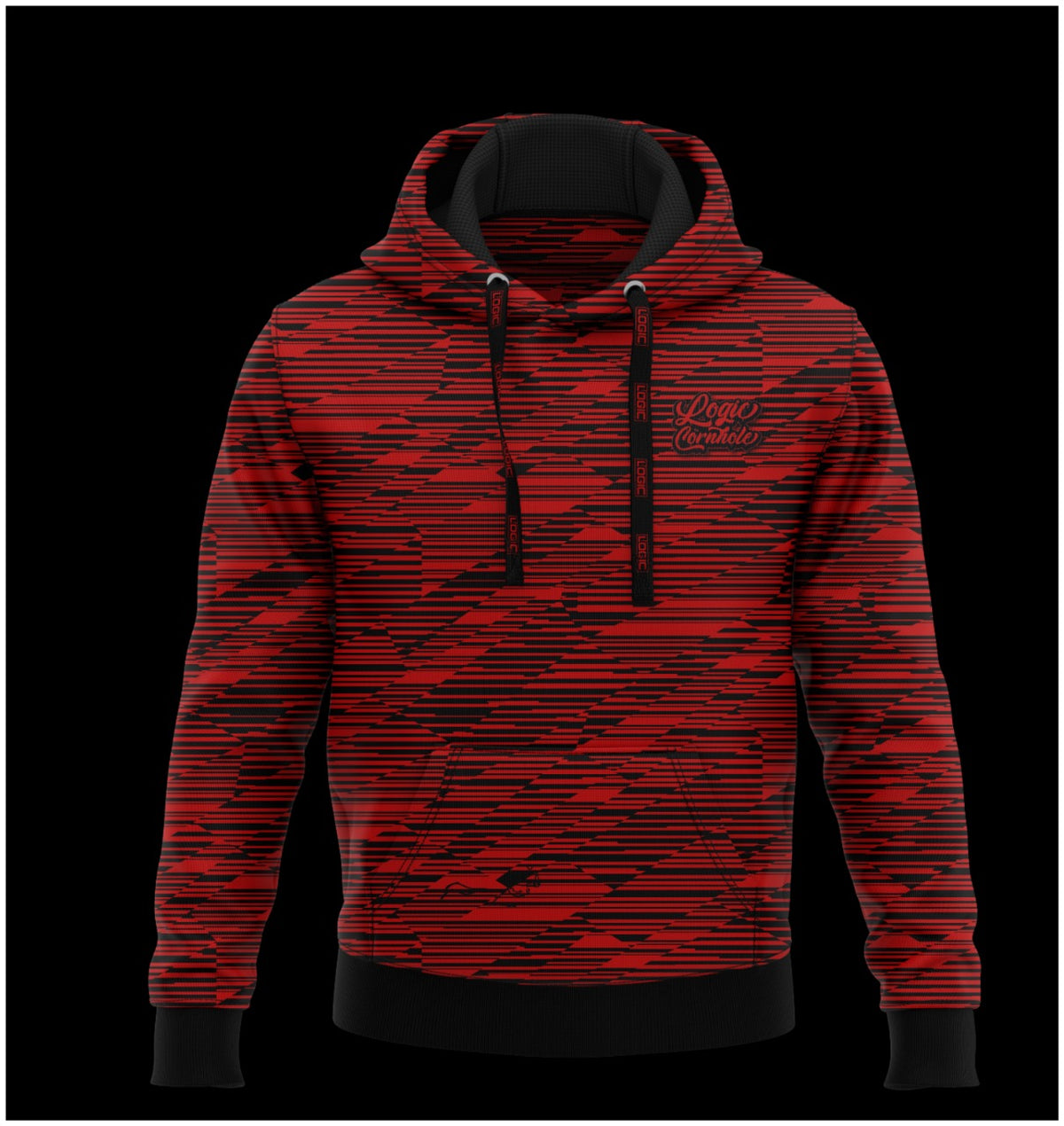 Logic Digi Drip Pullover Hoodie - Red - Ready to Ship