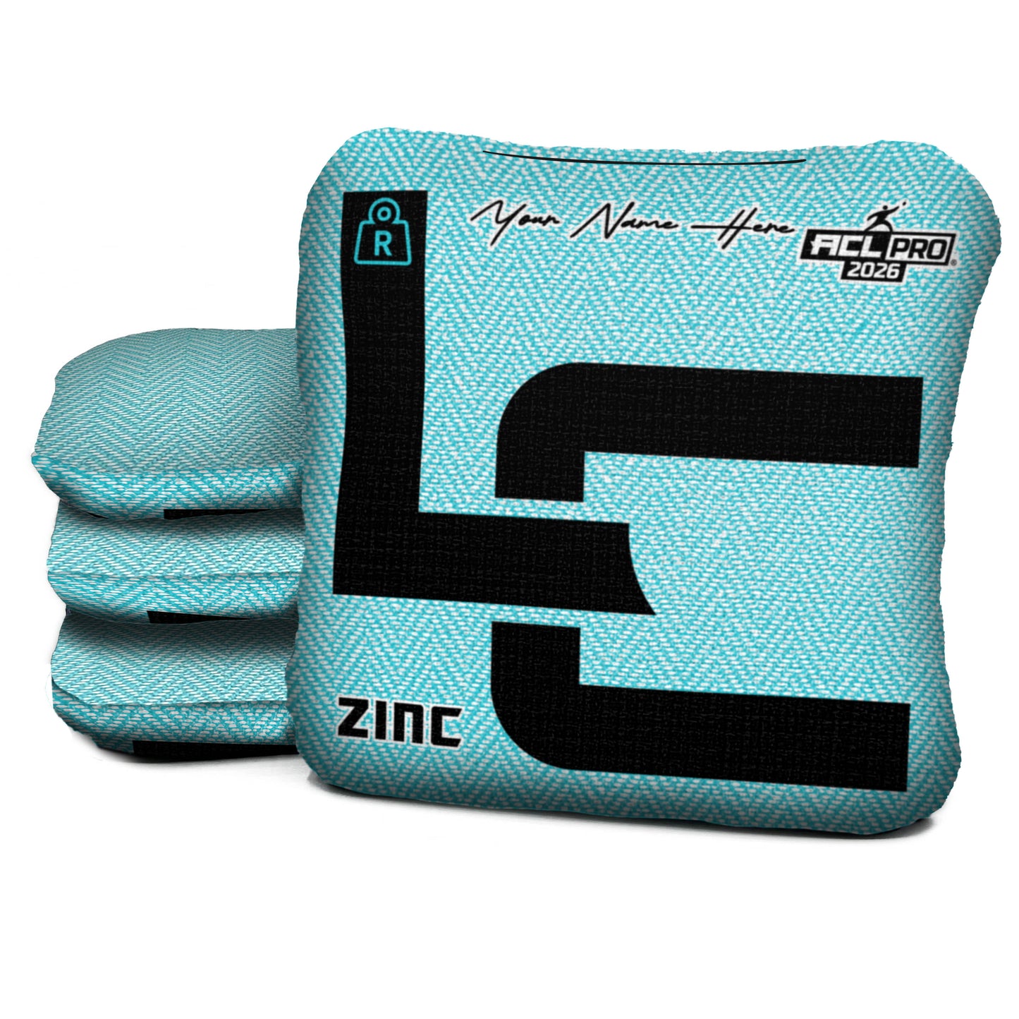 LC - Aqua - ZINC - ACL PRO 2026 BAGS - Custom Name Option- Set of 4 bags