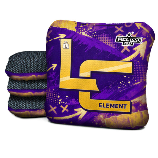 Minneapolis football cornhole bags, Element - L 5/8 - ACL PRO, Purple, Gold