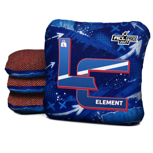 New York - Blue football cornhole bags, Element - L 5/8 - ACL PRO, approved colorway with coordinating reverse