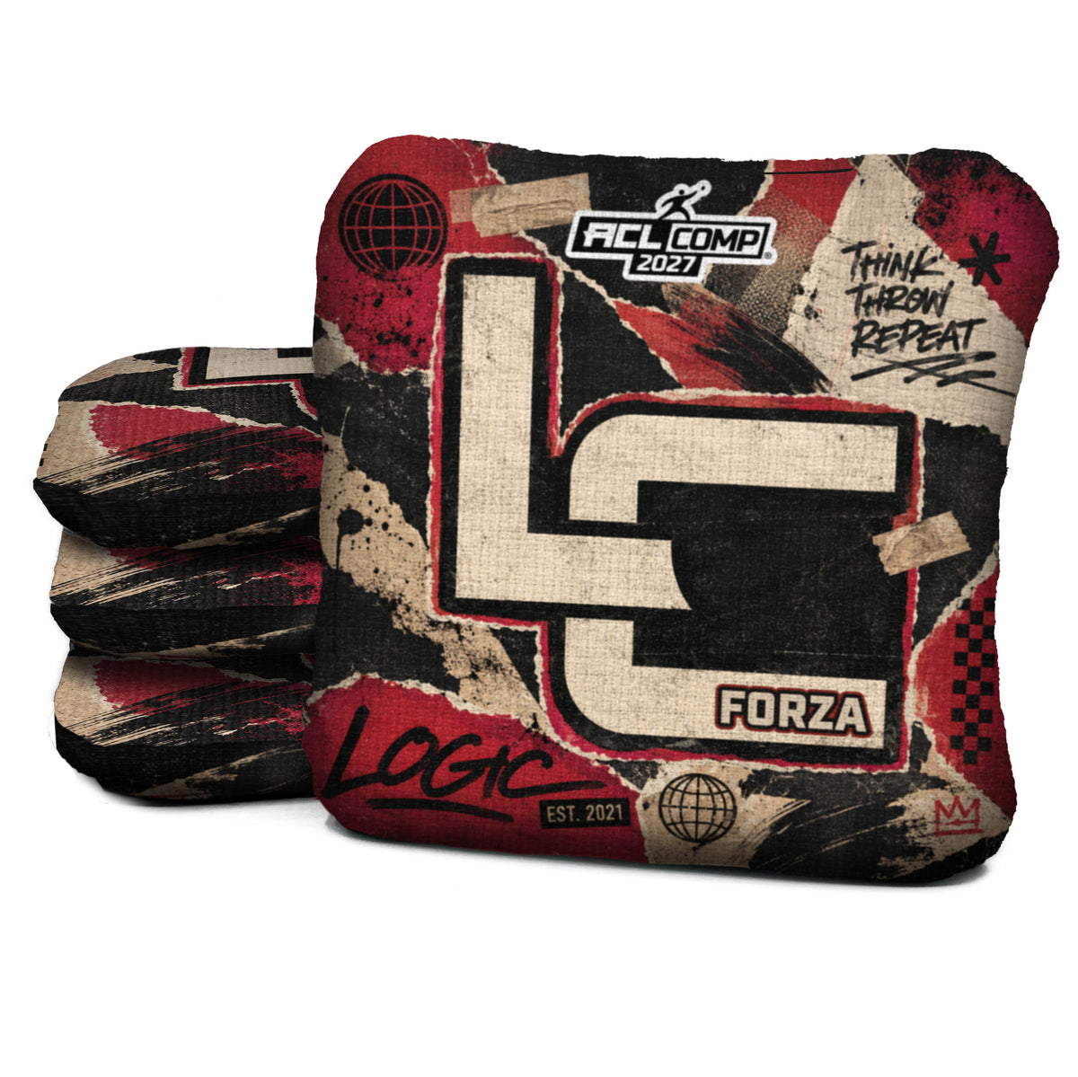 SCRAPS Forza - 6/9 - ACL COMP Logic Cornhole bag mockup