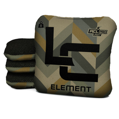 LC EARTHWEAVE 2027 EL-R Logic Cornhole bag mockup
