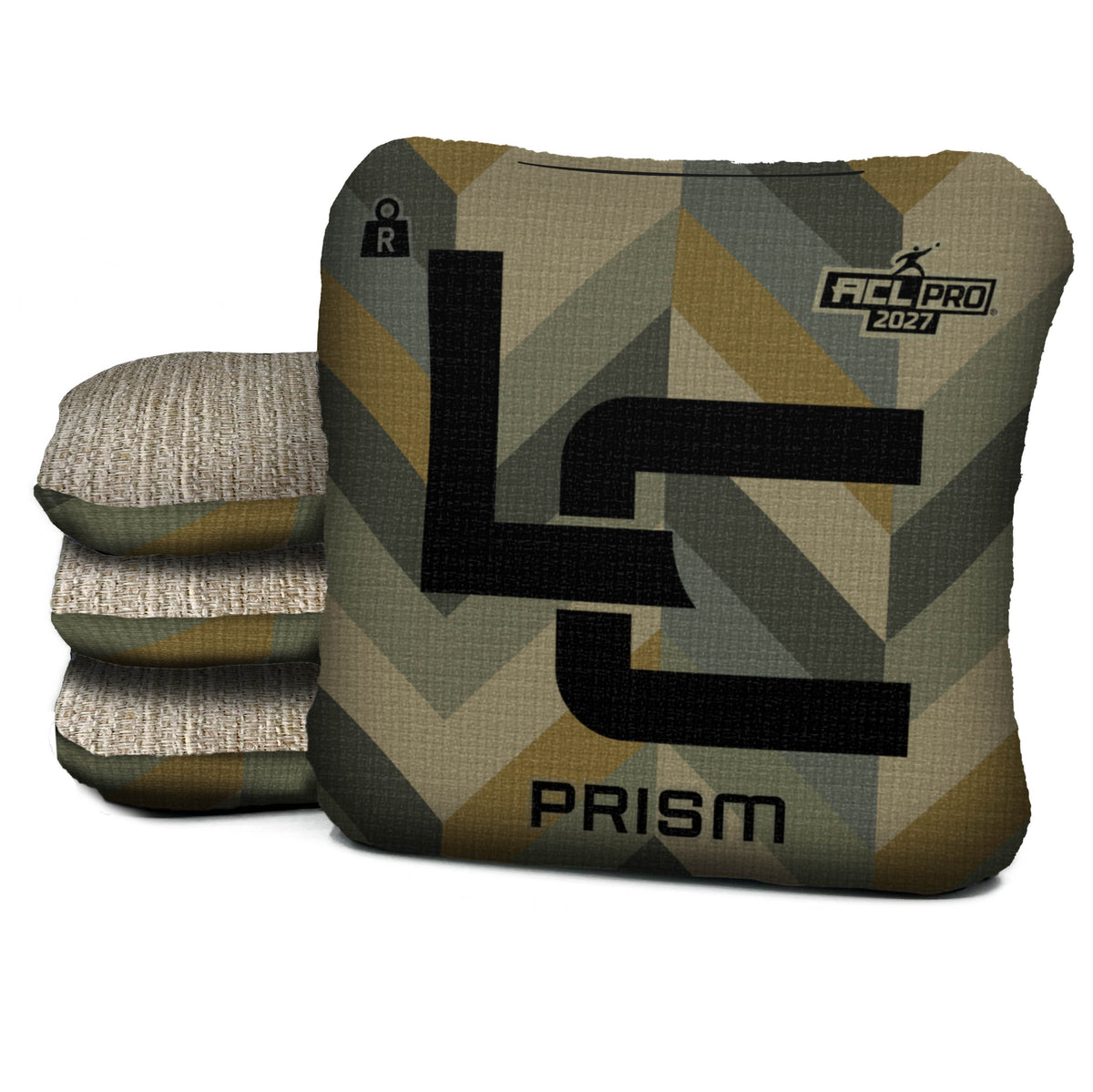 LC EARTHWEAVE 2027 PR-R Logic Cornhole bag mockup