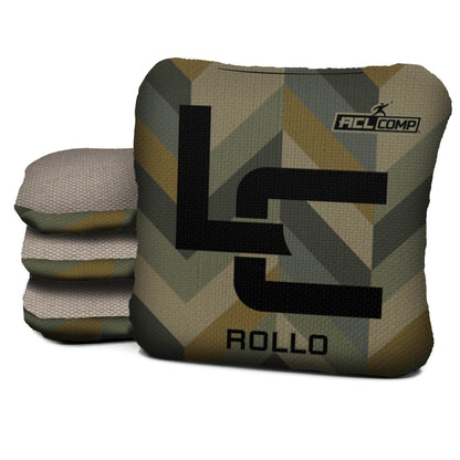 LC EARTHWEAVE 2027 RL Logic Cornhole bag mockup