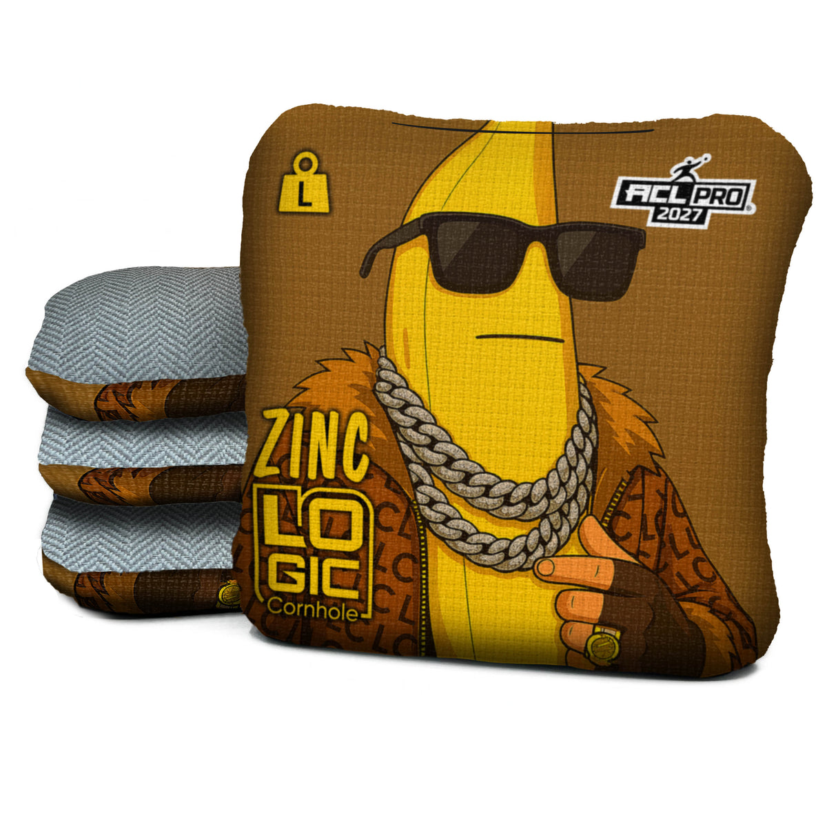 Banana Swag 2027 ZC-L Logic Cornhole bag mockup