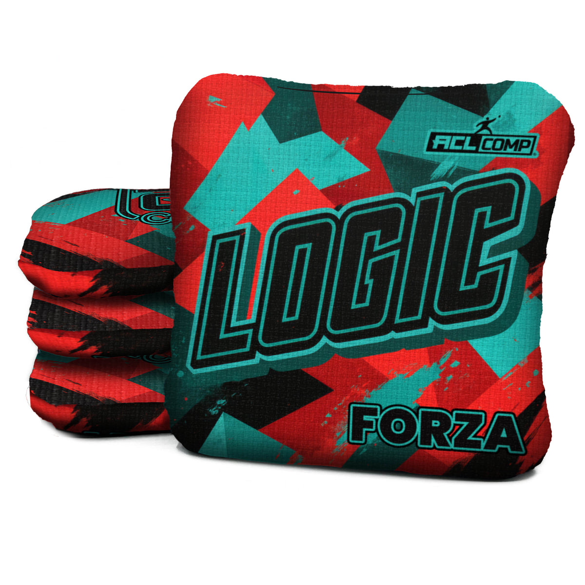 Angle Splat Teal Red — Forza — original approved printed slow side — ACL COMP yearless