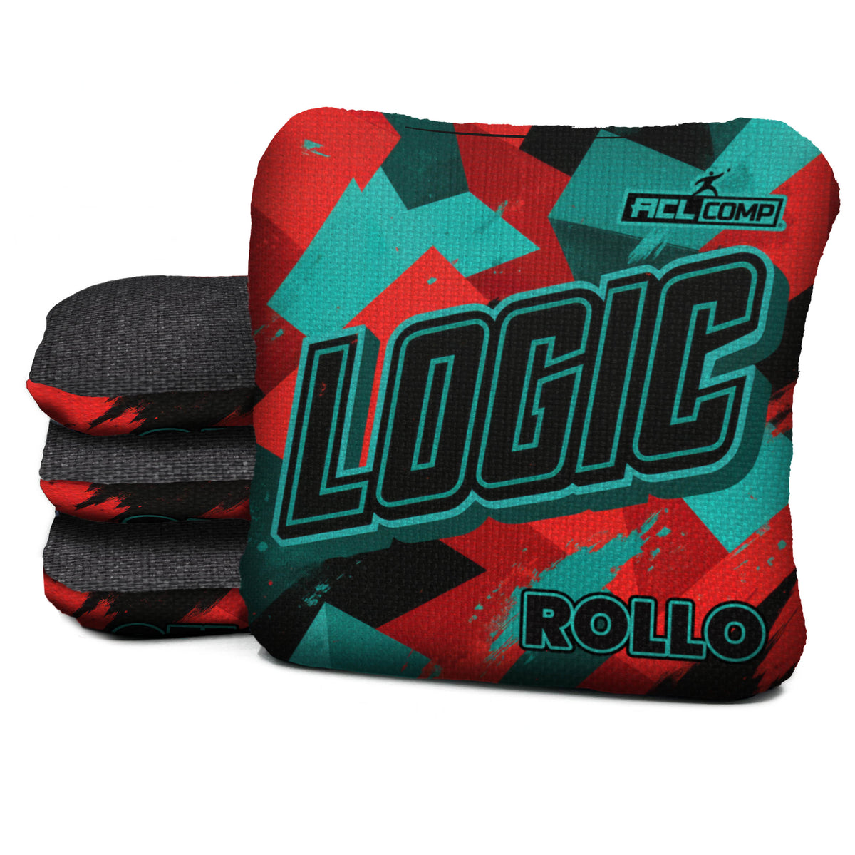 Angle Splat Teal Red — Rollo — Carbon carpet — ACL COMP yearless