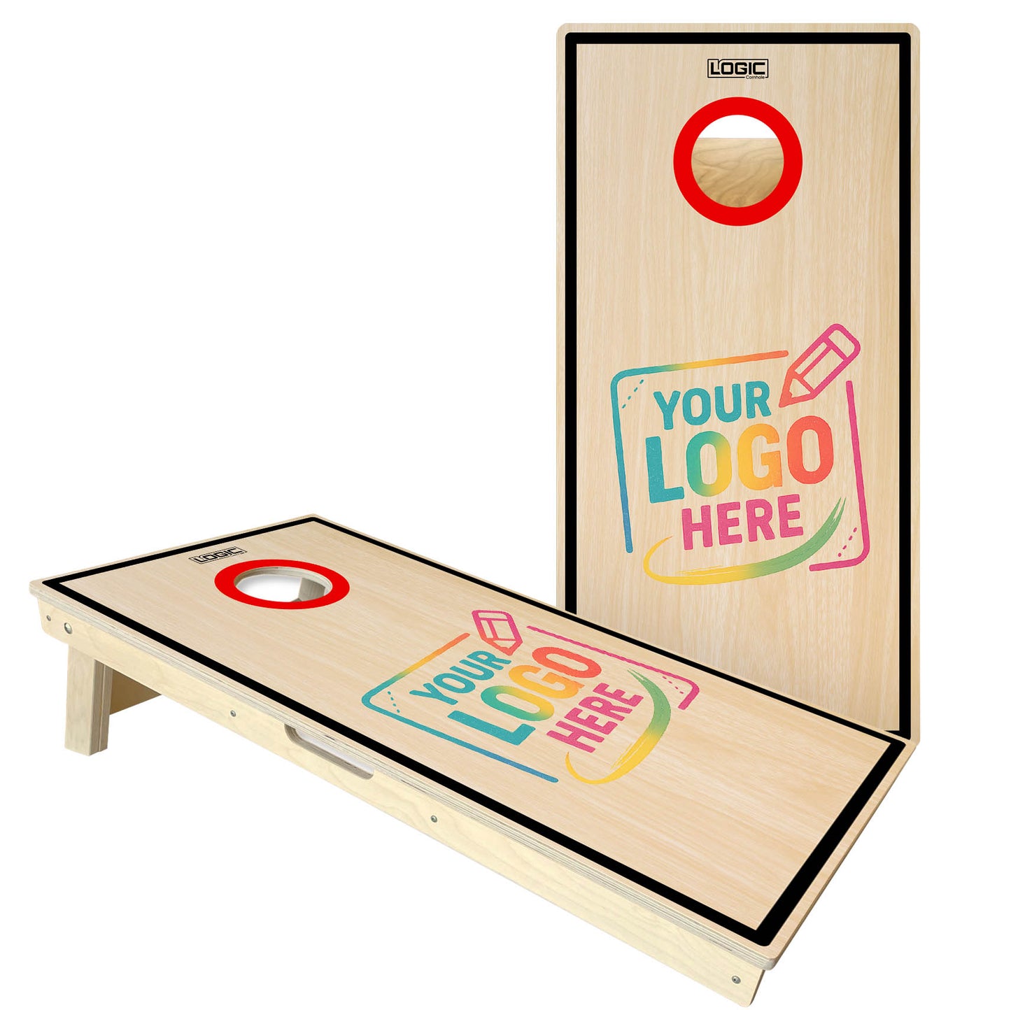 CUSTOM LOGO - Cornhole Boards - ACL ELITE & COMP stamped boards