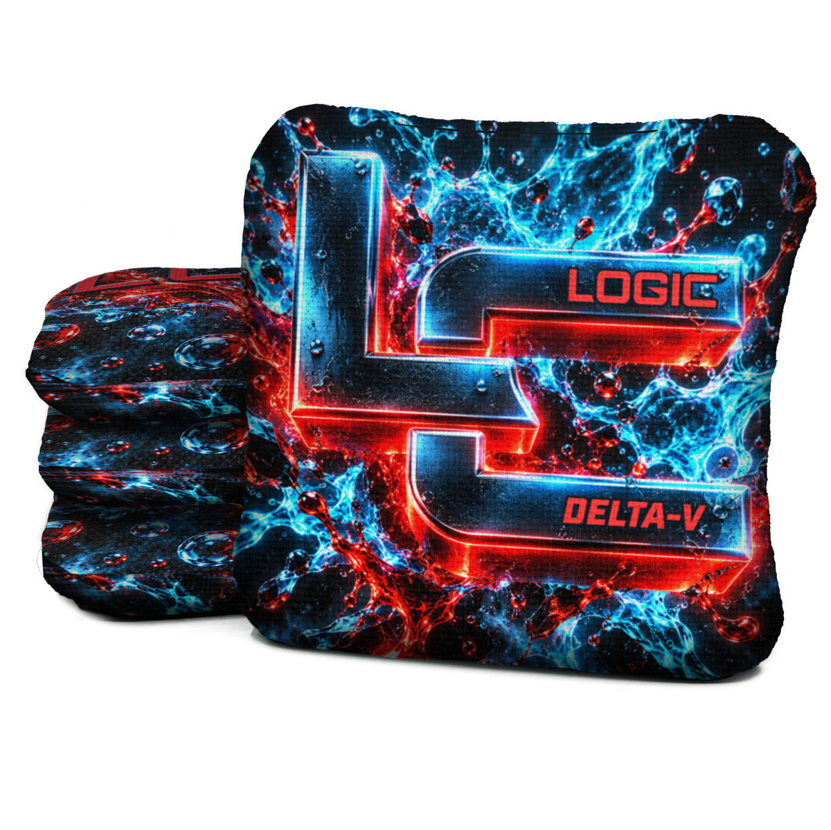 DV-NS-CHROME-SPLASH Logic Cornhole set of four