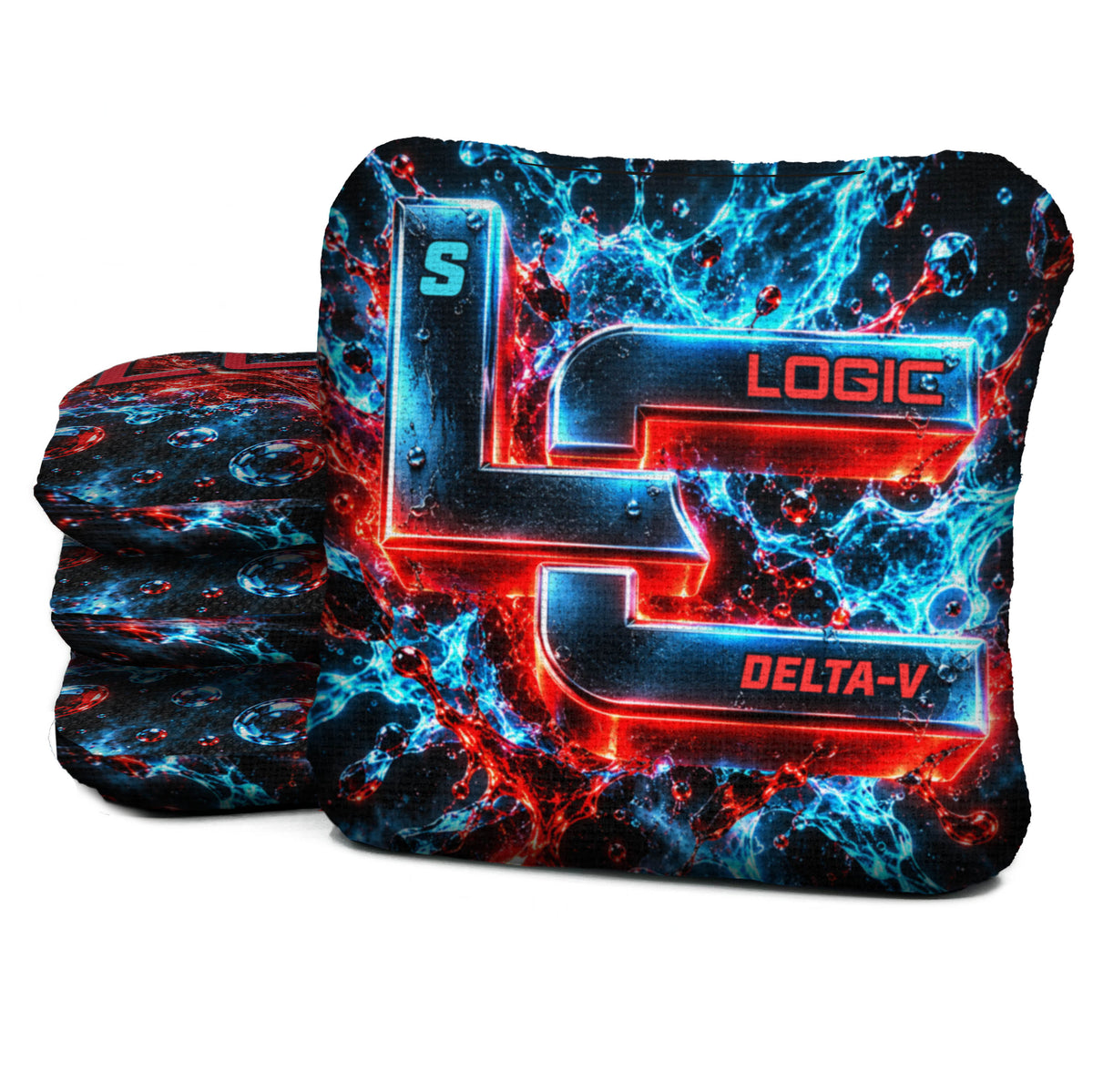 DV-S-NS-CHROME-SPLASH Logic Cornhole set of four