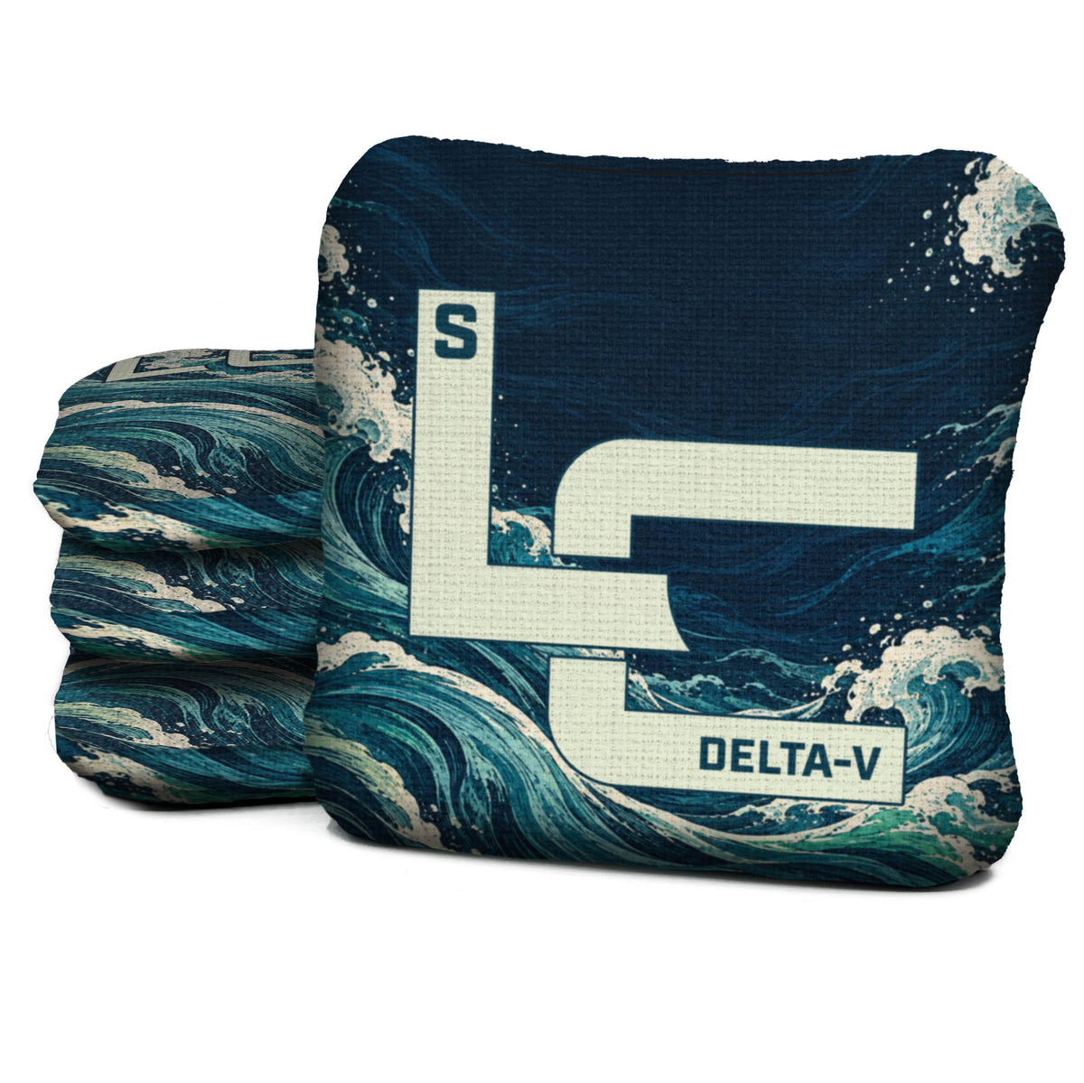 DV-S-NS-DEEP-CURRENT Logic Cornhole set of four