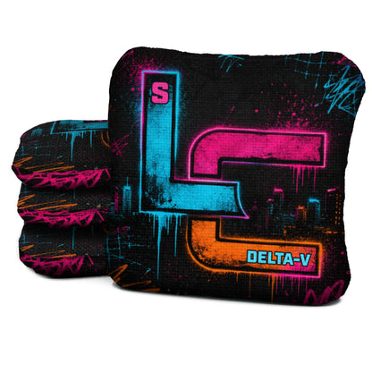DV-S-NS-NEON-AFTERDARK Logic Cornhole set of four