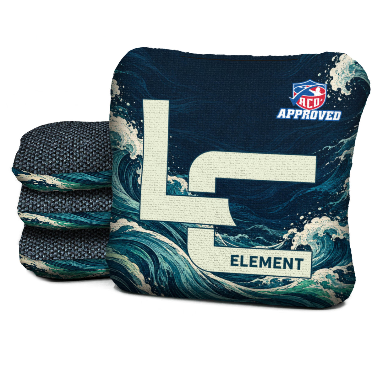 EL-ACO-DEEP-CURRENT Logic Cornhole set of four