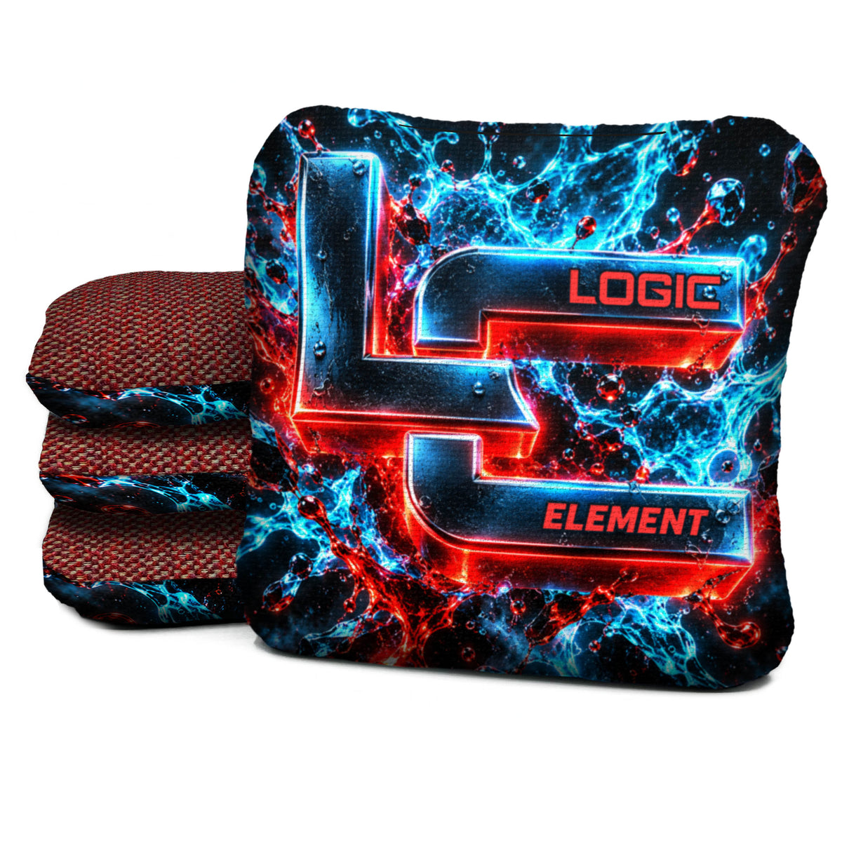 EL-NS-CHROME-SPLASH Logic Cornhole set of four
