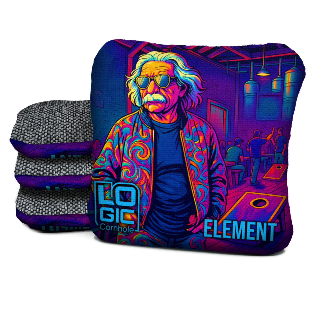 EL-NS-EINSTEIN cornhole bag mockup