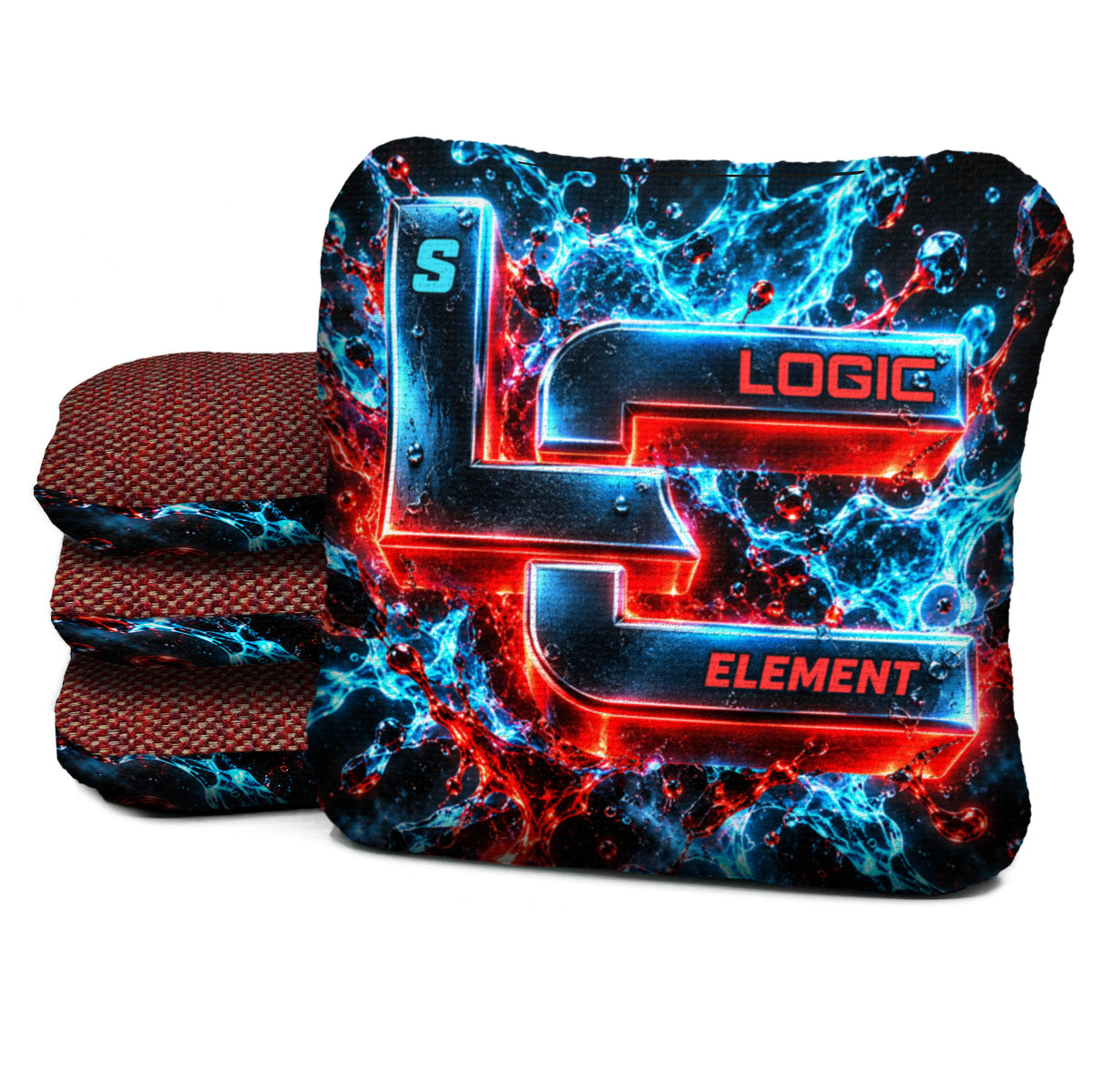 EL-S-NS-CHROME-SPLASH Logic Cornhole set of four
