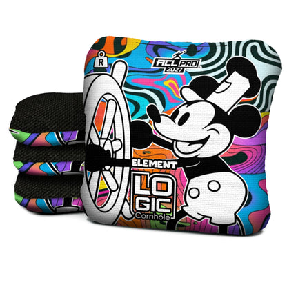 Steamboat Willie - Color Drip Edition Element R 5/8 - ACL PRO Logic Cornhole bags
