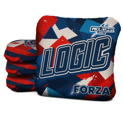 Angle Splat Red White Blue Forza Logic Cornhole bags