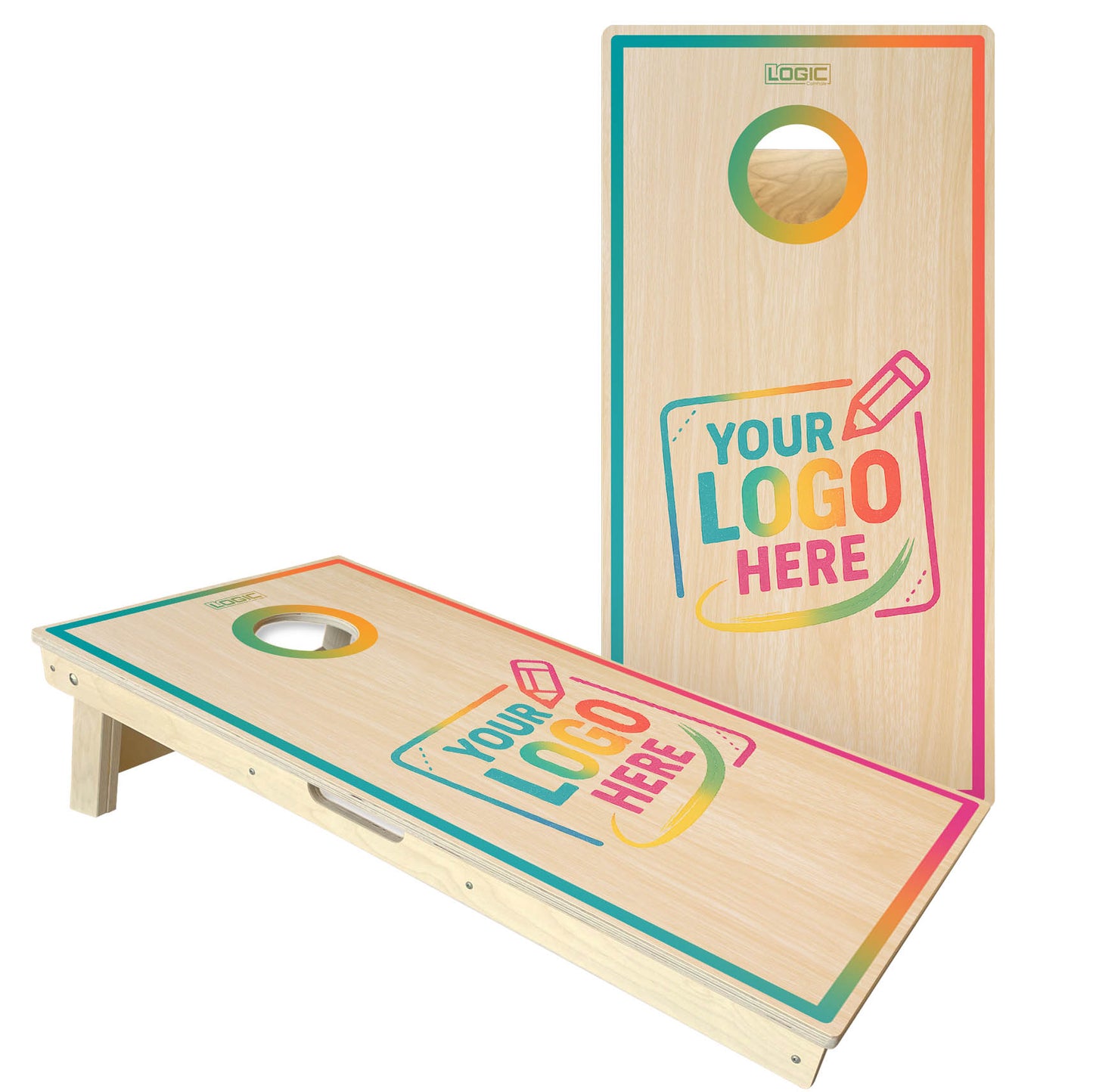 CUSTOM LOGO - Cornhole Boards - ACL ELITE & COMP stamped boards