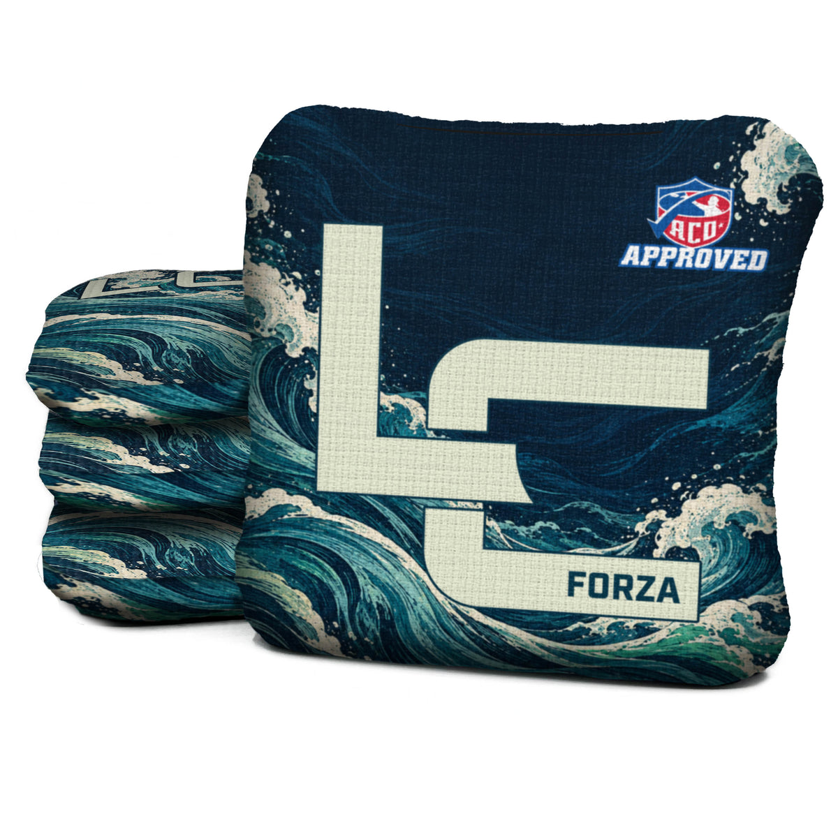 FZ-ACO-DEEP-CURRENT Logic Cornhole set of four