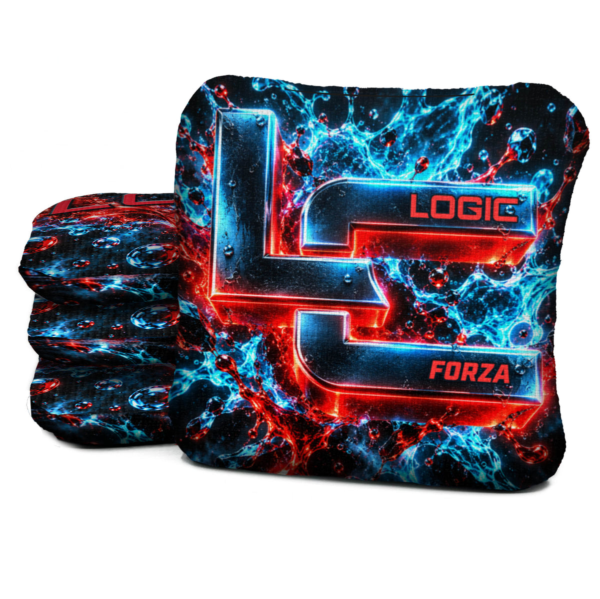 FZ-NS-CHROME-SPLASH Logic Cornhole set of four