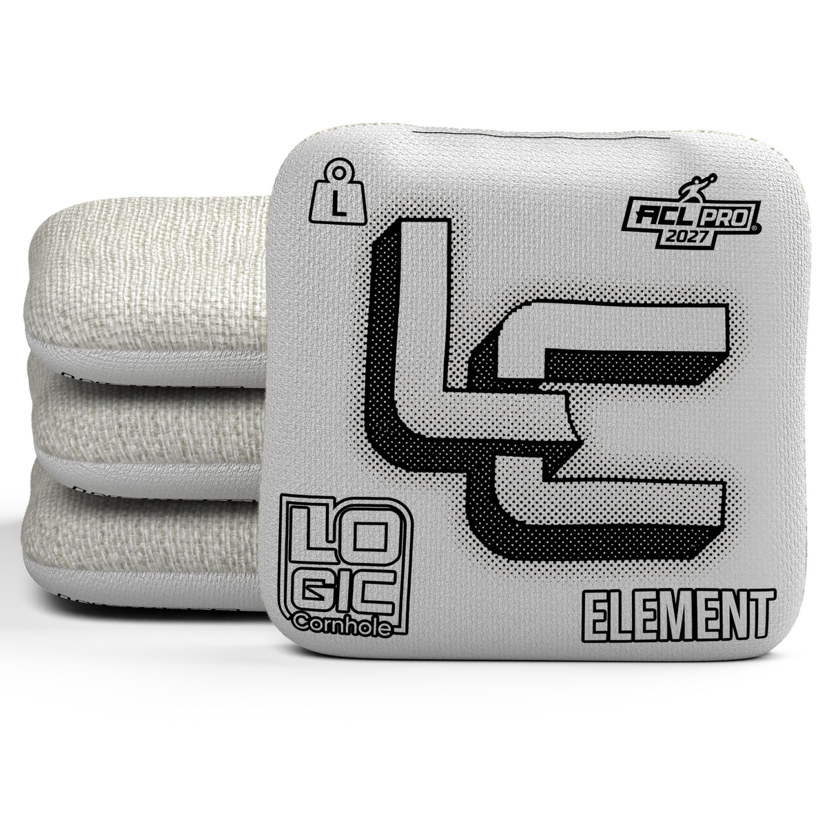 Halftone White — Element L — Parchment (white) carpet — ACL PRO 2027 — 3D signature stack