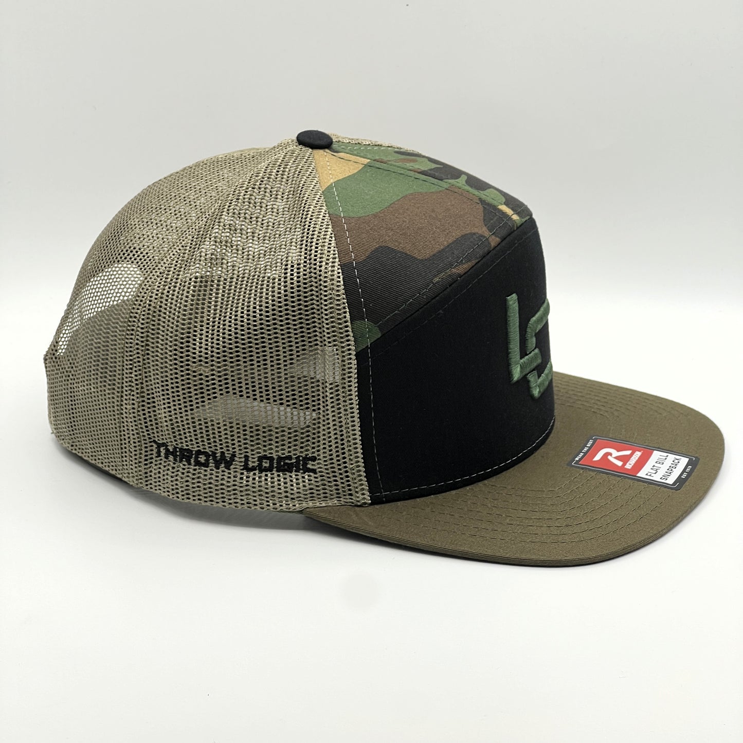 Logic LC Logo 7 Panel Trucker Hat Flat Bill Snapback Cap - *Shipping Included