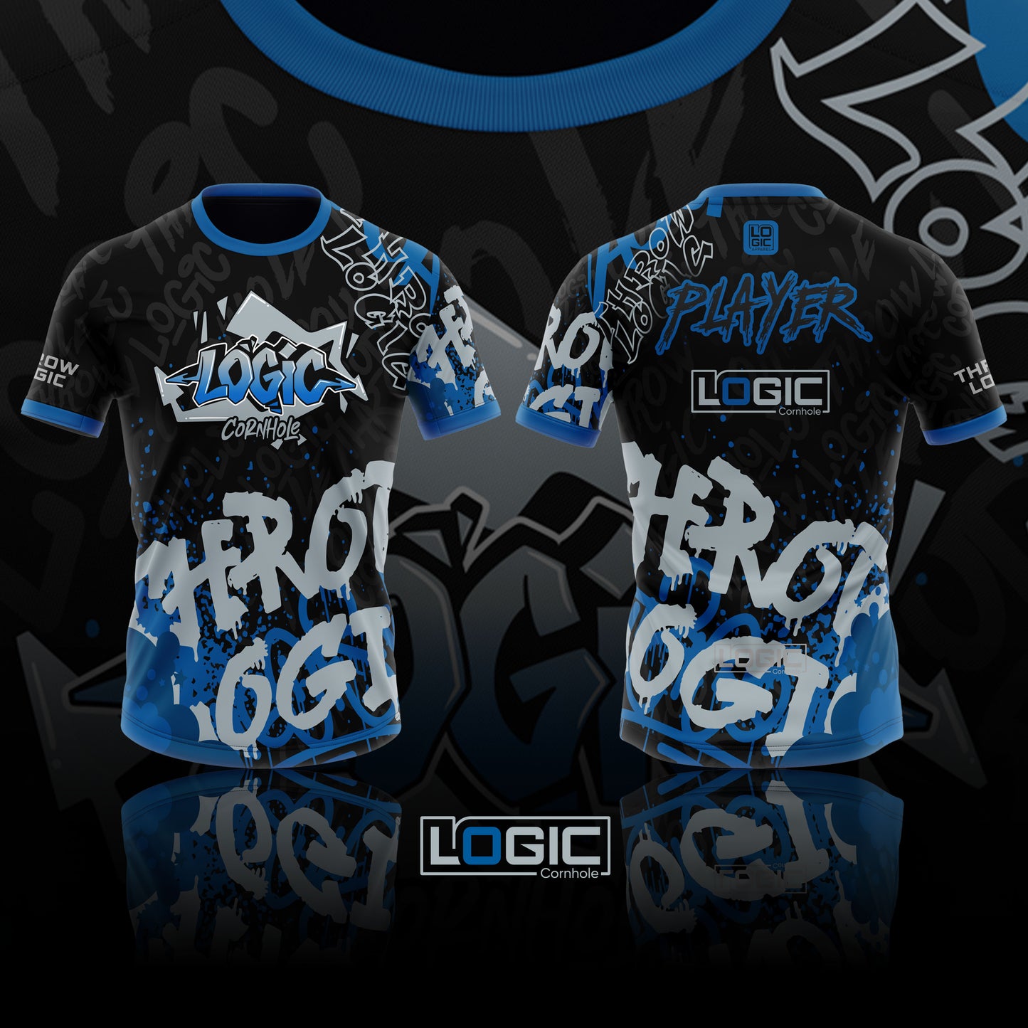 Logic Graffiti Cornhole Jersey -  Custom Name -  Shipping Incl. (Allow 4-5 weeks)