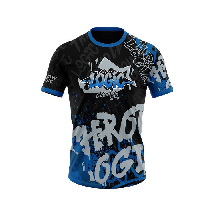 Logic Graffiti Short-Sleeve Jersey - Blue - Ready to Ship