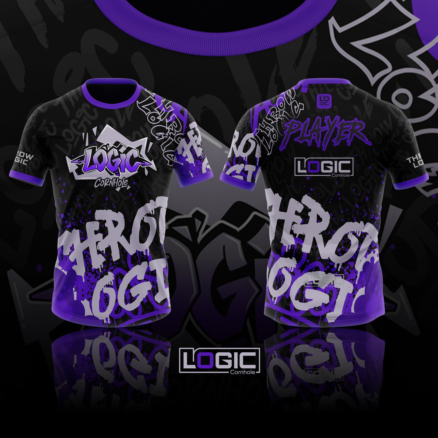 Logic Graffiti Cornhole Jersey -  Custom Name -  Shipping Incl. (Allow 4-5 weeks)
