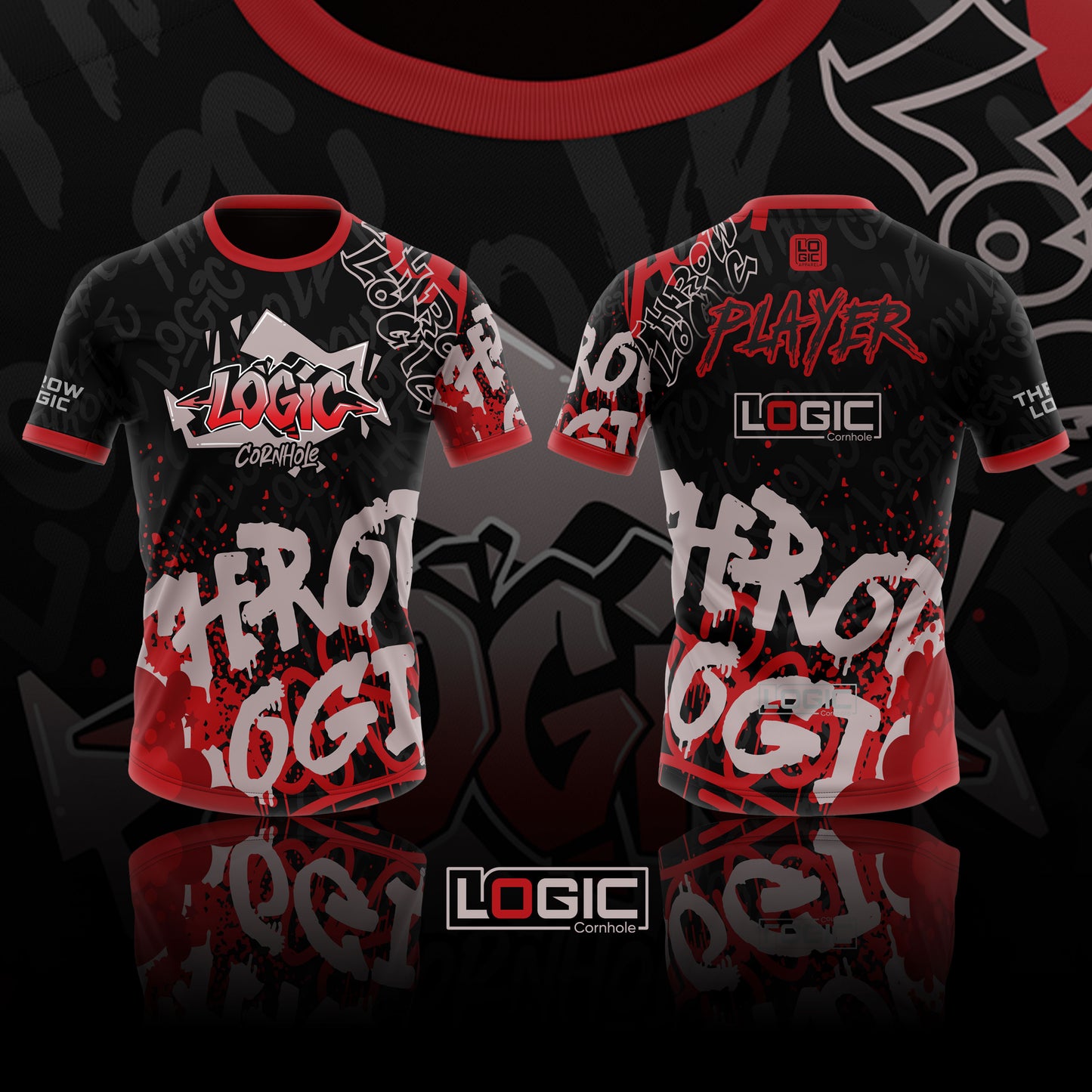 Logic Graffiti Cornhole Jersey -  Custom Name -  Shipping Incl. (Allow 4-5 weeks)