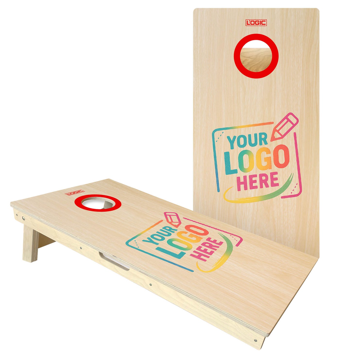 CUSTOM LOGO - Cornhole Boards - ACL ELITE & COMP stamped boards