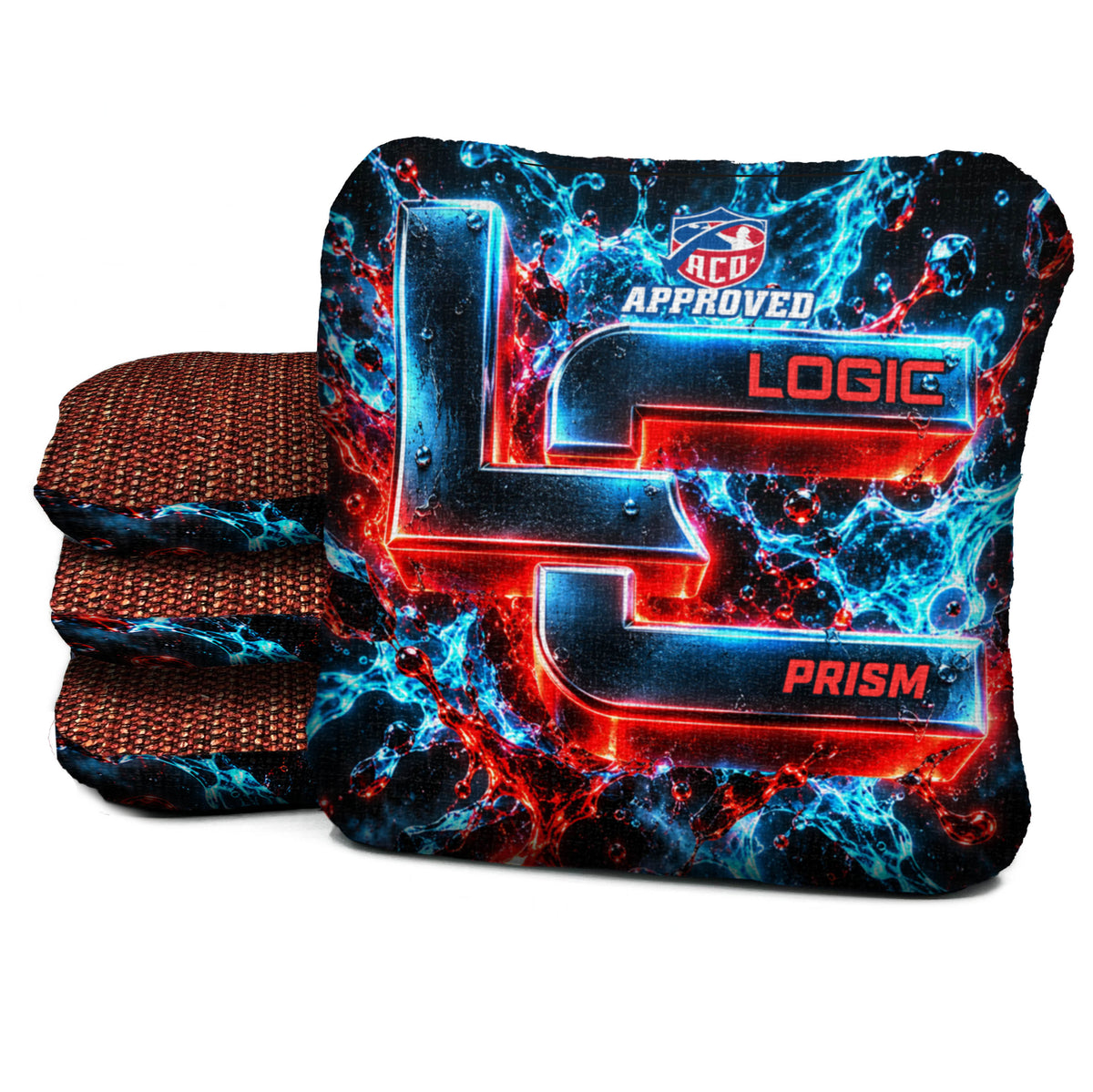 PR-ACO-CHROME-SPLASH Logic Cornhole set of four