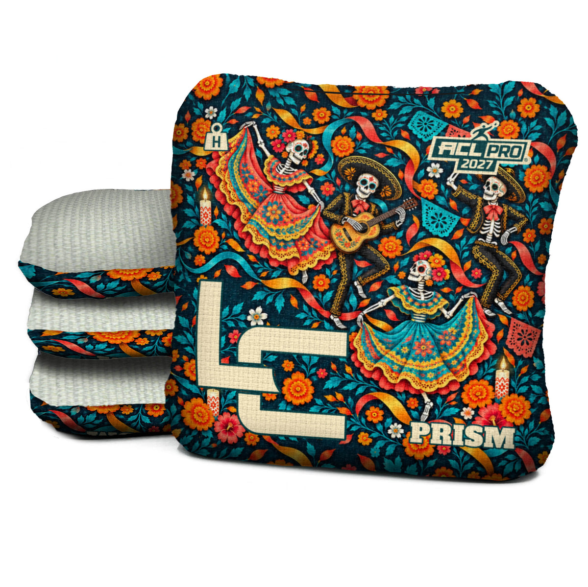 Calaca Fiesta Ribbons cornhole bags — Prism - H - 5/9 - ACL PRO