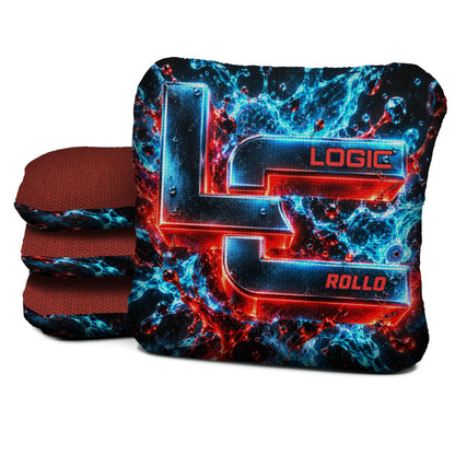 RL-NS-CHROME-SPLASH Logic Cornhole set of four