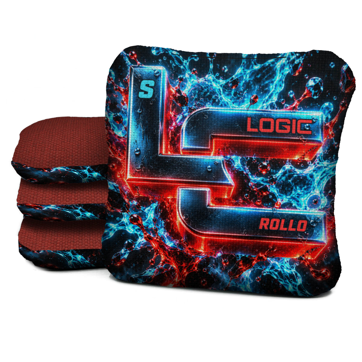 RL-S-NS-CHROME-SPLASH Logic Cornhole set of four