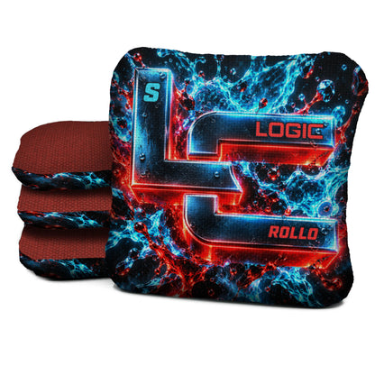 RL-S-NS-CHROME-SPLASH Logic Cornhole set of four