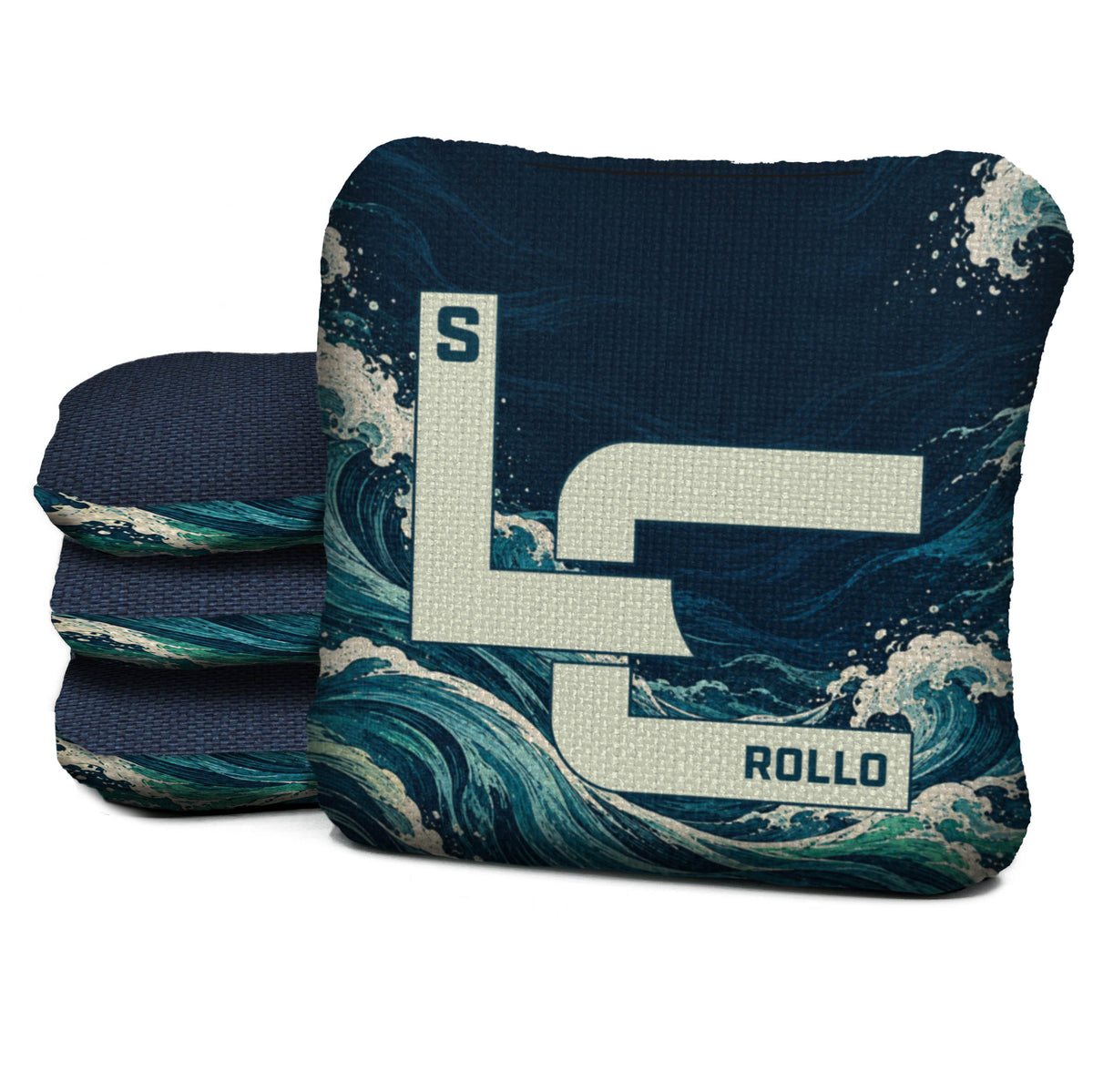 RL-S-NS-DEEP-CURRENT Logic Cornhole set of four