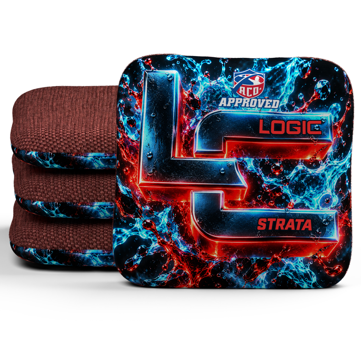 Chrome Splash Strata ACO Regular set of four with red carpet