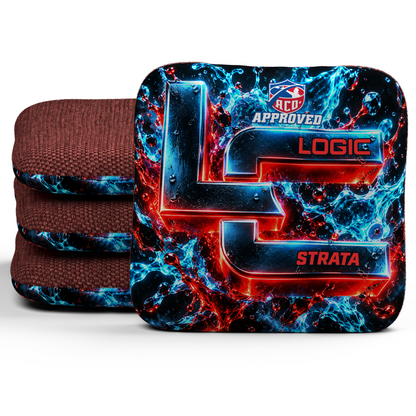Chrome Splash Strata ACO Regular set of four with red carpet