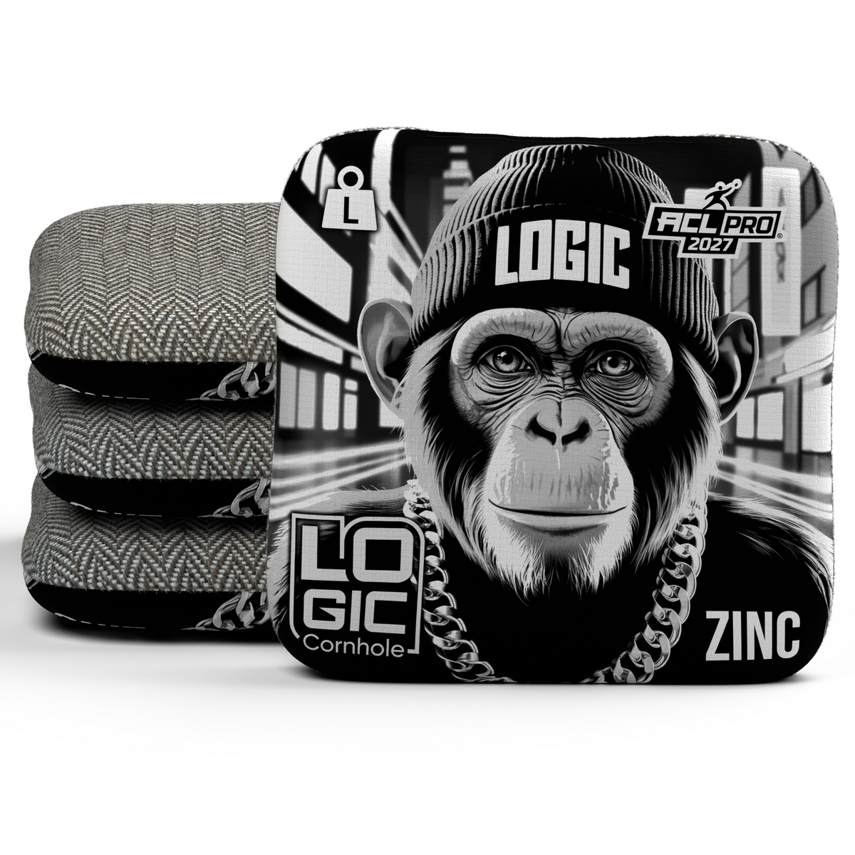 Street Chimp Noir — Zinc L — Greystone carpet — ACL PRO 2027 — 3D signature stack