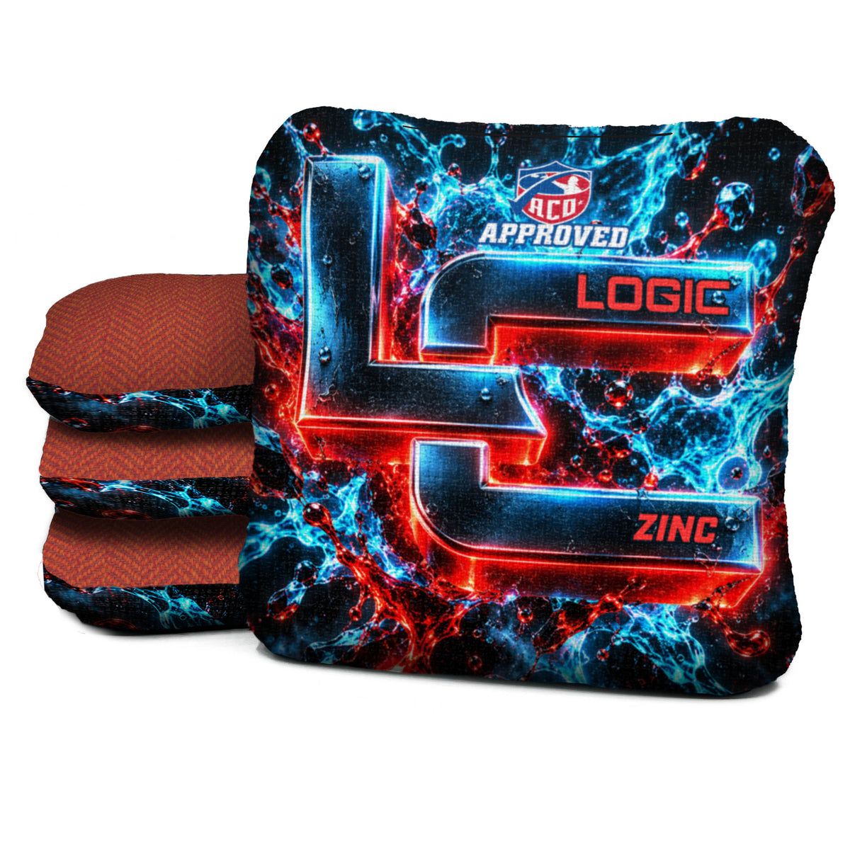 ZC-ACO-CHROME-SPLASH Logic Cornhole set of four