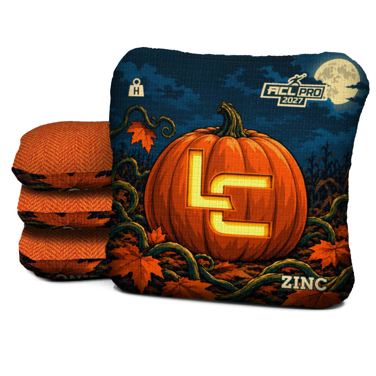 Carved LC cornhole bags — Zinc - H - 4.5/9 - ACL PRO