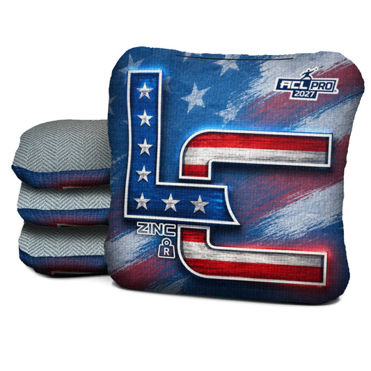 Flag Streak LC - Zinc R - ACL PRO 2027 - Riverrock carpet - Logic Cornhole bags
