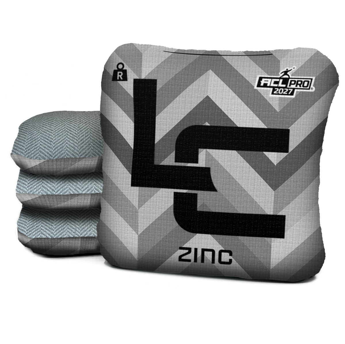 LC Greyweave 2027 – Zinc Regular – ACL PRO cornhole bag mockup