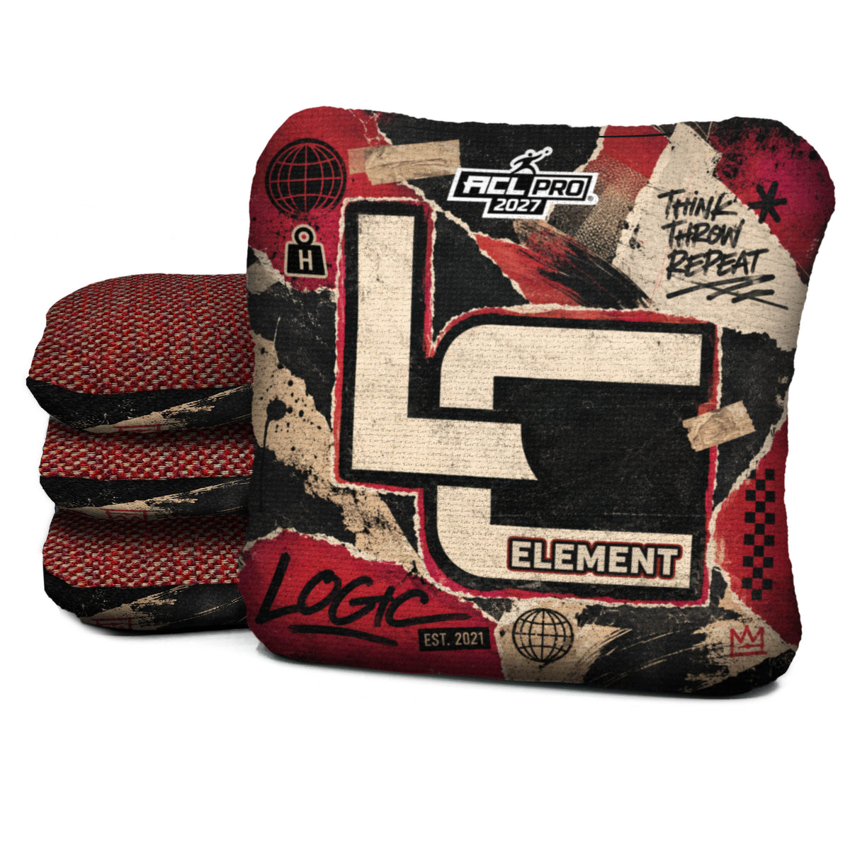 SCRAPS Element - H  5/8 - ACL PRO Logic Cornhole bag mockup